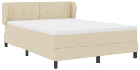 Boxspring Ágy Matraccal Krém 140x200 cm Szövet