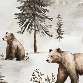 Fotótapéta - Erdő medvékkel (147x102 cm)