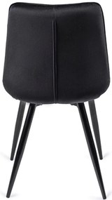 Fekete Bársony Étkezőszék RIO
