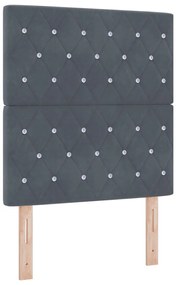 Fejléces Kristálygombos Párnázott Sötétszürke 80 cm Bársonyos, Fejléces Kristálygombos Párnázott Sötétszürke 160 cm Bársonyos