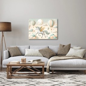 Kép - Boldog egyszarvú (70x50 cm)