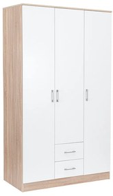 Miami gardróbszekrény 120x205 cm fehér-sonoma tölgy