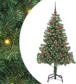 vidaXL Karácsonyfa 150 LED-del állvánnyal Zöld 150 cm PVC