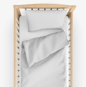 Goldea gyermek pamut ágyneműhuzat kiságyba - világosszürke 100 x 135 és 40 x 60 cm