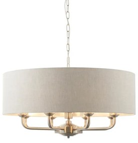 Endon 99152 - Csillár láncon HIGHCLERE 8xE14/40W/230V szürke/matt króm