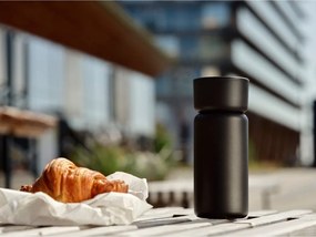 Fekete rozsdamentes acél termobögre 400 ml Singles – Zone