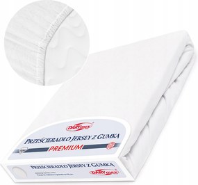 Jersey Premium gumis lepedő 160x200, fehér, 170 g/m2! Darymex