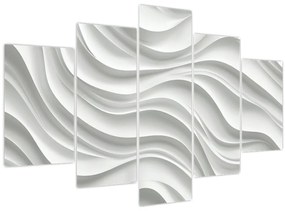 Kép - 3D fehér hullámok (150x105 cm)