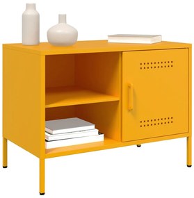 2 db mustársárga acél TV-szekrény 68 x 39 x 50,5 cm