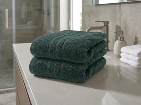 Comfort sötétzöld törölköző 50 x 100 cm, 100% pamut
