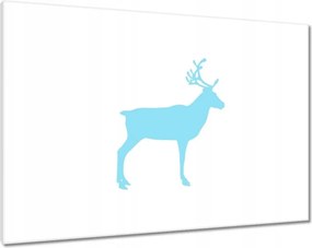 Vászonkép 100x70 Kék rénszarvas