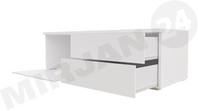 TV asztal Coral XI Double (fehér + fényes fekete). 1058399