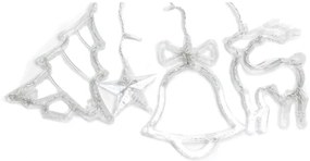 Aigostar - LED kültéri karácsonyi fényfüzér 120xLED/6W/230V/8 üzemmód 3x0,6m IP44 hideg fehér+távirányító