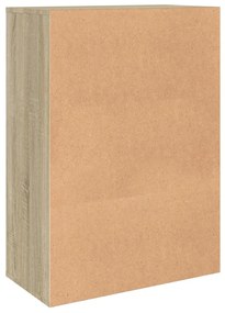 2 db sonoma tölgy színű szerelt fa tálalóasztal 60 x 31 x 84 cm