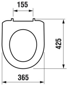 JIKA H8933870000001 - LYRA WC ülőke, termoplaszt, fehér