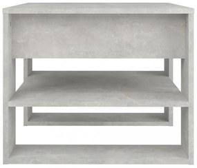 betonszürke szerelt fa dohányzóasztal 55,5x55x45 cm
