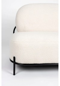 Krémszínű buklé kanapé 125 cm Polly – White Label