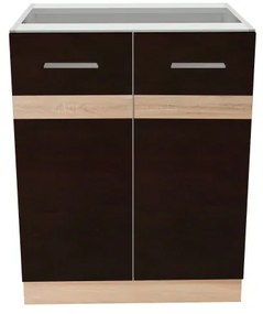 Salandra kétajtós alsó konyhaszekrény IC 60 Dark sonoma N