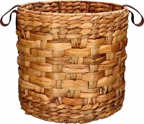 Fonott natúr kosár boho fedél fogantyúkkal