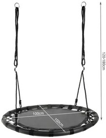 Gólyafészek hinta 100 cm fekete