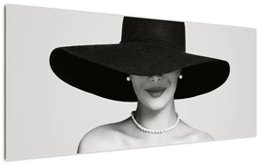 Kép - kalapos nő (120x50 cm)