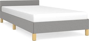 vidaXL világosszürke szövet ágykeret matrac nélkül 100x200 cm