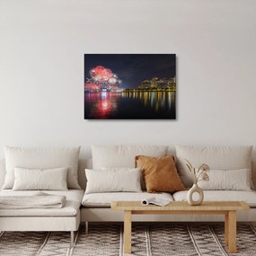 A szingapúri tűzijáték képe (üvegen) (70x50 cm)