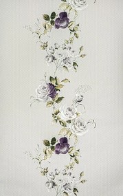 Lila -szürke rózsa mintás tapéta (289014)