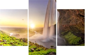 Kép - Seljalandsfoss a barlang mögül (90x60 cm)