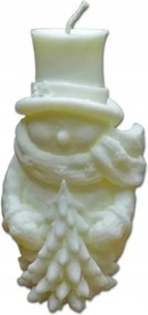 KĂ©zzel kĂ©szĂtett illatos szĂłjagyertya hĂłember, karĂĄcsony,