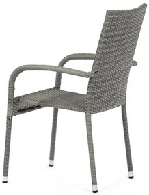 Szürke Polyrattan Kerti Szék, Fém Vázzal. AZC-S2114 GREY
