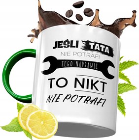 Zöld Bögre Apukának Születésnapi Ajándék fényképes nyomtatással