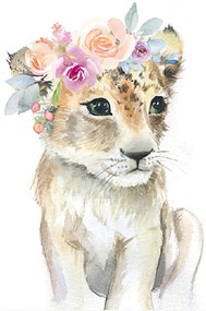 Gyerek kép készlet - Állatok virágokkal