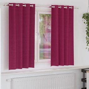 Függönyök függönyökkel 2 pcs Bordó 175x140cm Poliészter
