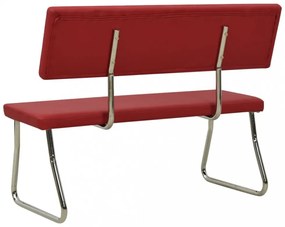 vörösbor színű műbőr pad 110 cm