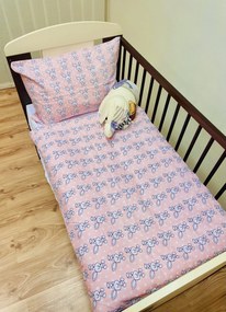Pamut gyereklepedő Nyuszi rózsaszín TiaHome - 1x Párna 90x70cm, 1x Paplan 140x200cm