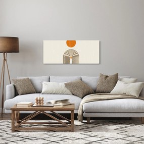 Kép - Barna ívek (120x50 cm)