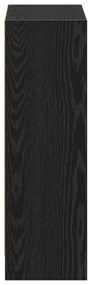 Könyvespolc Fekete 60x24x76 cm Műanyag