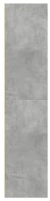 betonszürke szerelt fa magasszekrény 70 x 41 x 185 cm
