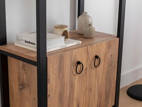 Regál Mupeli 1 (atlanti fenyő + fekete) . Akció -20%. 1092846