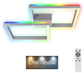 Brilo Brilo - LED RGBW Dimmelhető felületre szerelhető csillár FRAME 2xLED/17W/230V 2700-6500K + távirányító BL1292