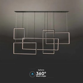 LED Dimmelhető csillár zsinóron LED/45W/230V 3000K fekete