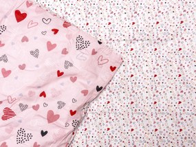 Krepp kiságy ágyneműhuzat Renforcé LOVITA rózsaszín Ágyneműhuzat mérete: 45 x 65 cm | 90 x 140 cm