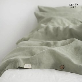 Világoszöld egyszemélyes len ágyneműhuzat 140x200 cm – Linen Tales