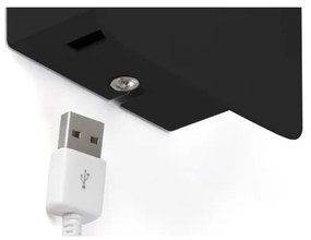 FARO 62116 - LED Fali spotlámpa SUAU LED/3W/230V USB fekete