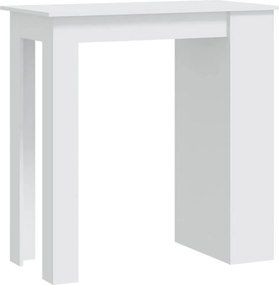 vidaXL fehér szerelt fa bárasztal tárolórekesszel 102 x 50 x 103,5 cm