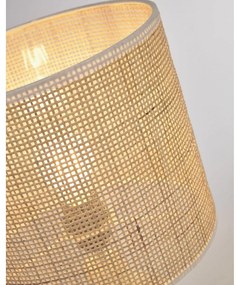 Krémszínű-natúr színű kerámia asztali lámpa (magasság 46 cm) Erna – Kave Home