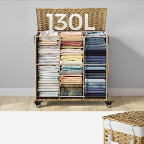 Műanyag szennyestartó kosár, 66 x 33 x 66 cm