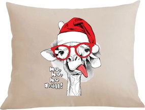 Párna párnahuzat Vicces karácsonyi zsiráf