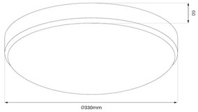 LED Fürdőszobai mennyezeti lámpa MAYA LED/15W/230V átm. 33 cm IP44 arany